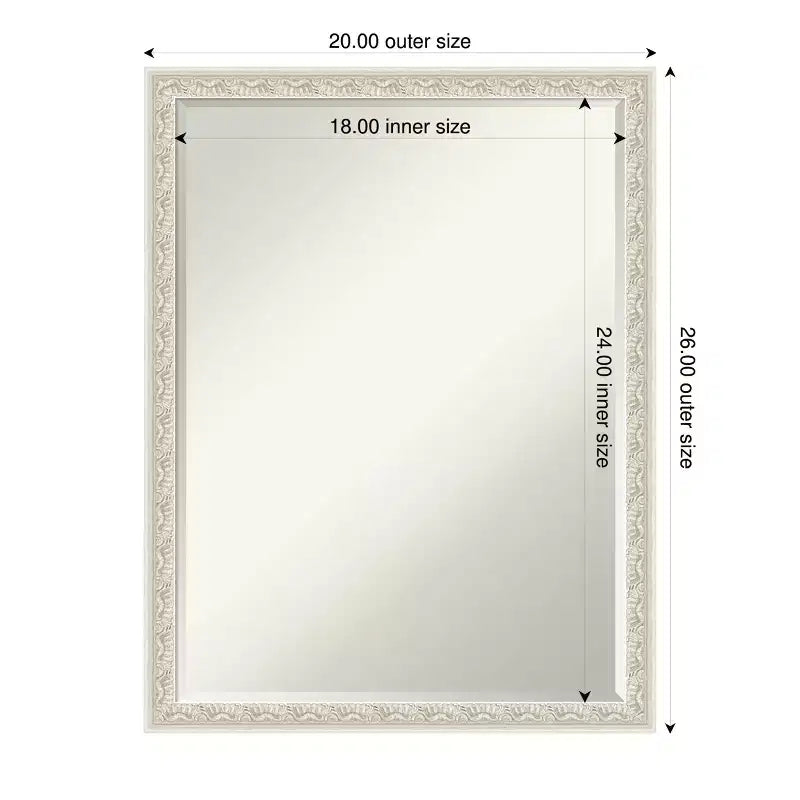 Half-Inch Bevel Wood Framed Bathroom Vanity Wall Mirror
