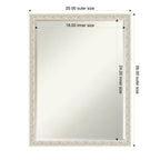 Miroir mural de salle de bain encadré en bois biseauté d'un demi-pouce