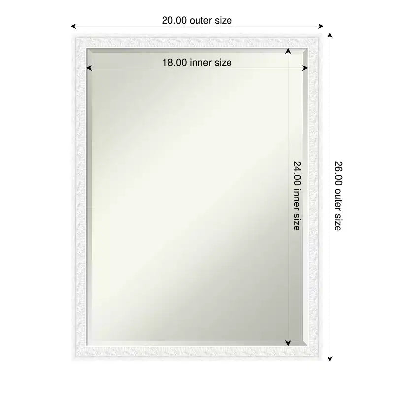 Half-Inch Bevel Wood Framed Bathroom Vanity Wall Mirror