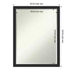 Miroir mural de salle de bain encadré en bois biseauté d'un demi-pouce