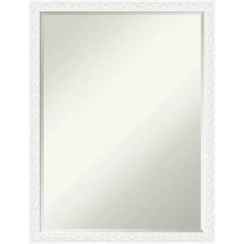 Half-Inch Bevel Wood Framed Bathroom Vanity Wall Mirror