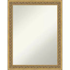 Amanti Art Carter Dark Gold Non-Beveled Wood Framed Bathroom Vanity Wall Mirror