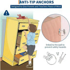 Casier de rangement pour enfants à 5 sections avec patères et casiers de rangement