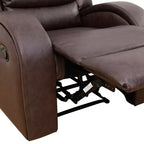 Fauteuil inclinable en similicuir, fauteuil inclinable à dossier réglable pour salon, marron