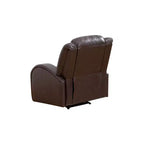 Fauteuil inclinable en similicuir, fauteuil inclinable à dossier réglable pour salon, marron