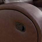 Fauteuil inclinable en similicuir, fauteuil inclinable à dossier réglable pour salon, marron