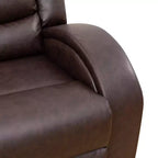 Fauteuil inclinable en similicuir, fauteuil inclinable à dossier réglable pour salon, marron
