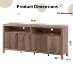 Buffet 4 portes à cannelures – Rangement 167 cm