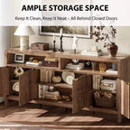 Buffet 4 portes à cannelures – Rangement 167 cm