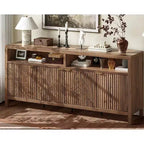 Buffet 4 portes à cannelures – Rangement 167 cm