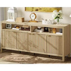 Buffet 4 portes à cannelures – Rangement 167 cm