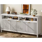 Buffet 4 portes à cannelures – Rangement 167 cm