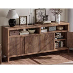 Buffet 4 portes à cannelures – Rangement 167 cm