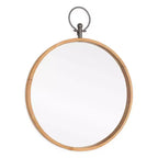 HomeRoots 30 Bronze Round Metal Framed Accent Mirror