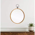 30 Inch Round Metal Framed Accent Mirror - Bronze