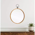 Miroir d'appoint rond en métal de 30 pouces - Bronze