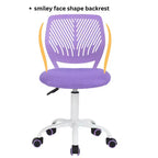 Chaise de bureau pivotante réglable – Chaise de bureau sans accoudoirs rembourrée, violette