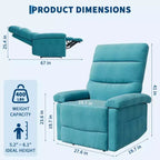 Fauteuil inclinable en tissu réglable avec pochette latérale