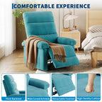 Fauteuil inclinable en tissu réglable avec pochette latérale