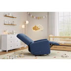 Fauteuil inclinable, fauteuil à bascule et pivotant à 360° pour adultes avec dossier et repose-pieds réglables, fauteuil en velours côtelé