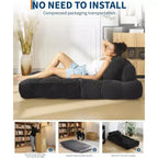 Canapé-lit pliant avec oreiller - Fauteuil convertible, Housse lavable en machine
