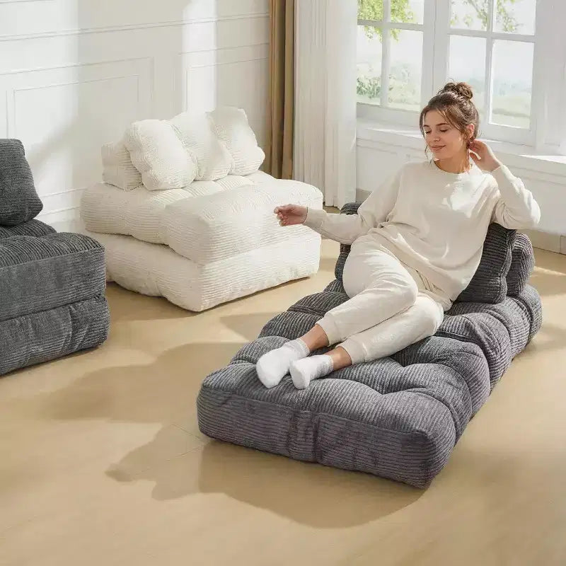 Folding Sofa Bed with Pillow - Convertible Sleeper Chair, Machine Washable Cover