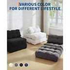 Canapé-lit pliant avec oreiller - Fauteuil convertible, Housse lavable en machine