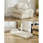 Canapé-lit pliant avec oreiller - Fauteuil convertible, Housse lavable en machine