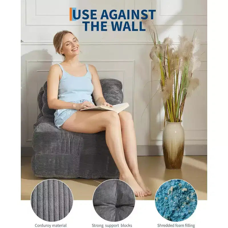 Folding Sofa Bed with Pillow - Convertible Sleeper Chair, Machine Washable Cover