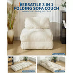 Canapé-lit pliant avec oreiller - Fauteuil convertible, Housse lavable en machine