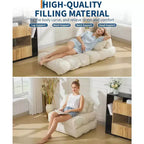 Canapé-lit pliant avec oreiller - Fauteuil convertible, Housse lavable en machine