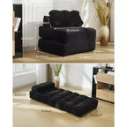 Canapé-lit pliant avec oreiller - Fauteuil convertible, Housse lavable en machine