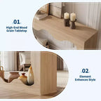 Console étroite avec étagère de rangement - Table d'entrée de 160 cm de long