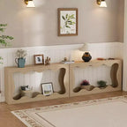 Console étroite avec étagère de rangement - Table d'entrée de 160 cm de long