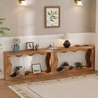 Console étroite avec étagère de rangement - Table d'entrée de 160 cm de long