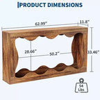 Console étroite avec étagère de rangement - Table d'entrée de 160 cm de long