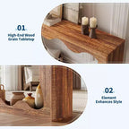 Console étroite avec étagère de rangement - Table d'entrée de 160 cm de long