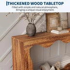 Console étroite avec étagère de rangement - Table d'entrée de 160 cm de long