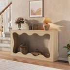 Console étroite avec étagère de rangement - Table d'entrée de 160 cm de long