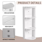 Étagère d'angle murale 3 niveaux pour salle de bain avec support sèche-cheveux