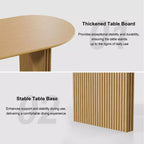 Grande table à manger ovale de 200 cm, 4-6 places, style ferme moderne, finition bois naturel