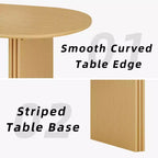 Grande table à manger ovale de 200 cm, 4-6 places, style ferme moderne, finition bois naturel