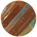 Table d'appoint ronde réglable - Bois recyclé et fonte